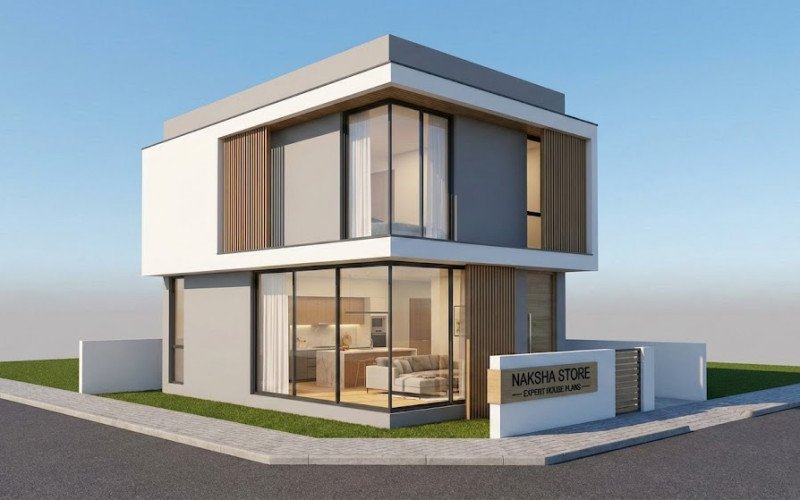 Small Plot Minimalist House Design Ideas | Naksha Store